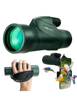 دوربین فیلم‌برداری و عکاسی تلسکوپ و میکروسکوپ Piper Monocular Telescope, 12x55 HD Monocular for Adult with BAK4 Prism & FMC Lens, Lightweight Monocular with Smartphone Adapter Suitable for Bird Watching Hunting Wildlife Hiking Traveling 