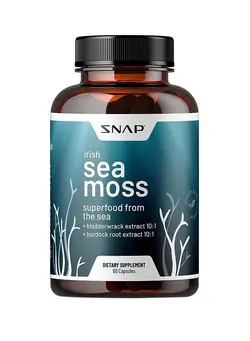 ویتامین و ساپلیمنت مکمل‌های گوارشی Irish Sea Moss Superfood From the Sea with bladderwrack extract 10:1, Burdock Root Extract 10:1 Dietary Supplement - 60 Capsules