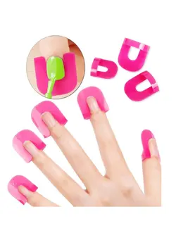 ناخن سایر 130pcs Plastic Nail Polish Protector for Fingers, U Shape Nail Polish Stencil Reusable Nail Covers Tools, Nail Polish Spill Proof Model Polish Glue Overflow Nail Art Accessories (10 sizes) 