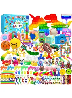 گجت، فیجت و سرگرمی اسپینر 125 Pack Fidget Toys Assortment For Kids 4812Stress&Anxiety Relief Toys For Party Favorstreasure Box Fillersclassroom Prizes Rewardscarnivalpinata Stuffers 
