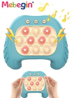 گجت، فیجت و سرگرمی پاپ ایت Electronic Quick Push Light Up Pop Game Fidget Toys for Adults and Kids,Puzzle Game Machine Push Pop Bubble Fidget Sensory Toy Birthday Gifts Blue 
