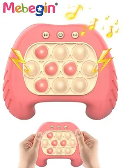 گجت، فیجت و سرگرمی پاپ ایت Electronic Quick Push Light Up Pop Game Fidget Toys for Adults and Kids,Puzzle Game Machine Push Pop Bubble Fidget Sensory Toy Birthday Gifts Pink 