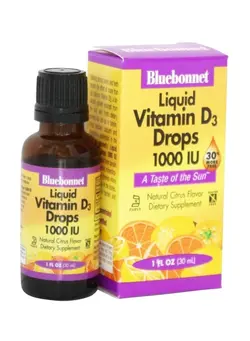 ویتامین و ساپلیمنت مکمل‌های گوارشی Liquid Vitamin D3 Drops 1,000 IU Dietary Supplement