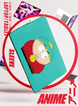 کیف، کوله‌پشتی و چتر کیف و کوله لپ تاپ 15 inch Laptop Sleeve Cunning Eric Cartman Design  Tablet Sleeve Funny South Park Design 