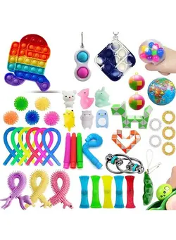 گجت، فیجت و سرگرمی پاپ ایت Multiple Types Pop Bubble Sensory Fidget Stress Relieving Toy Set 