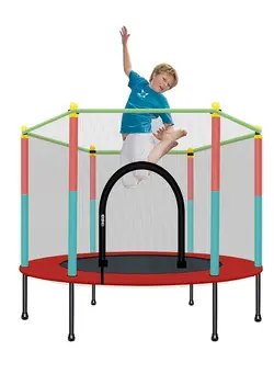 بازی‌های فضای باز و تجهیزات پارک ترامپولین Kids Trampoline with Safety Enclosure Net - Trampoline for Toddlers Indoor and Outdoor - Parent-Child Interactive Game Fitness Trampoline Toys for Gift 