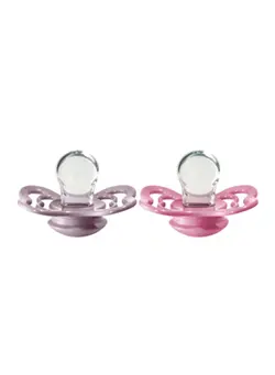 تغذیه و نگهداری کودک پستانک Pacifier Supreme Silicone Size 1,  Baby 0-6M,  2-Pieces - Heather/Coral 