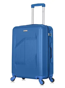 چمدان و ساک مسافرتی چمدان تک Hard Case Suitcase Luggage Trolley For Unisex ABS Lightweight Travel Bag with 4 Spinner Wheels KH1085 Pearl Blue 