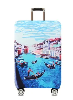 چمدان و ساک مسافرتی چمدان تک Travel Luggage Cover, Thickened High Elastic Travel Suitcase Spandex Protective Cover, Suitcase Protector Jacket Washable Dust-proof Anti-thief Case for 25-28 Inch Luggage (L) 