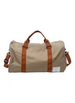 Vintage Duffel Bag Travel Bag Beige/Brown 