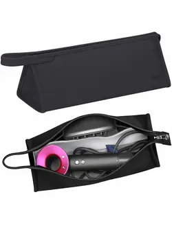 چمدان و ساک مسافرتی کیف مسافرتی Travel Organizer for Dyson Airwrap Curling Iron Styler Compatible Portable Hair Dryer and Accessories (Black) 