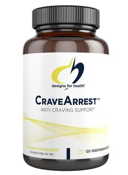 ویتامین و ساپلیمنت مکمل‌های گوارشی Designs for Health CraveArrest - L-Tyrosine Anti-Craving Support Supplement with 5-HTP, B6, Rhodiola, B12 - Designed for Serotonin + Dopamine Support (120 Capsules)