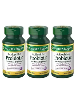 ویتامین و ساپلیمنت مکمل‌های گوارشی Pack Of 3 Probiotic Acidophilus Dietary Supplements - 120 Tablets