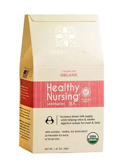 ویتامین و ساپلیمنت مکمل‌های گوارشی Healthy Nursing Lemongrass Lactation Tea-USDA Organic & Caffeine Free- 40 Servings