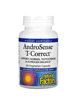 مکمل‌های ورزشی افزایش انرژی Natural Factors AndroSense T-Correct 60 Vegetarian Capsules