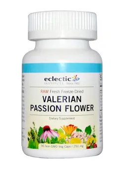 ویتامین و ساپلیمنت مکمل‌های گوارشی Raw Fresh Freeze-Dried Valerian Passion Flower - 90 Capsules