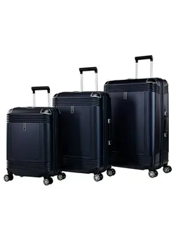 چمدان و ساک مسافرتی چمدان تک Hard Case Suitcase Trolley Luggage Set of 3 Polycarbonate Lightweight 4 Quiet Double Spinner Wheels Travel Bags With TSA Lock KK10 Night Blue 