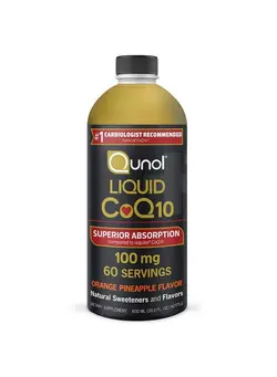 ویتامین و ساپلیمنت مکمل‌های گوارشی Liquid Coq10 100Mg Superior Absorption Natural Supplement Form Of Coenzyme Q10 Antioxidant For Heart Health Orange Pineapple Flavored 60 Servings 20.3 Oz Bottle