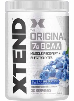 مکمل‌های ورزشی آمینو اسید Xtend Original BCAA Powder, Sugar Free Post Workout, Muscle Recovery, Drink With Amino Acids 7g BCAAs, For Men And Women, Blue Raspberry Ice Flavor , 30 Servings