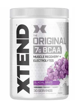 مکمل‌های ورزشی آمینو اسید Xtend Original BCAA Powder, Sugar Free Post Workout, Muscle Recovery, Drink With Amino Acids 7g BCAAs, For Men And Women, Glacial Grape Flavor , 30 Servings