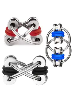 گجت، فیجت و سرگرمی اسپینر Fidget Toy Flippy Chain Stress Anxiety Relief Chain Adhd And Add, Anxiety Relief Bike Chain Toys For Adults And Teens （3 Pack） 