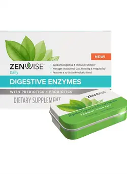 ویتامین و ساپلیمنت دمنوش و مکمل‌های گیاهی Zenwise Digestive Enzymes - Probiotic Multi Enzymes with Probiotics and Prebiotics for Digestive Health + Bloating Relief for Women and Men, Bromelain and More for Gut Health and Digestion - 15 Count