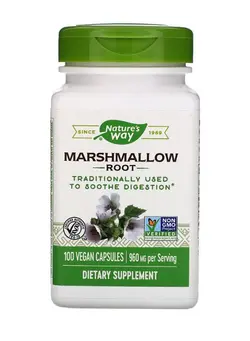 ویتامین و ساپلیمنت مکمل‌های گوارشی Marshmallow Root Traditionally Used To Soothe Digestion - 100 Capsules