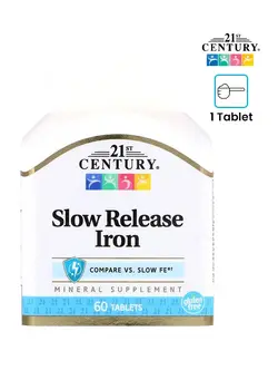 ویتامین و ساپلیمنت مکمل‌های گوارشی Pack Of 3 Slow Release Iron Mineral Supplement - 60 Tablets