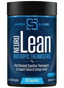 ویتامین و ساپلیمنت دمنوش و مکمل‌های گیاهی Siren Labs Neuro Lean Concentrated Thermogenic for Health, Water Loss, Energy and Focus - 60 Capsules