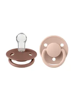 تغذیه و نگهداری کودک پستانک Pack of 2 De Lux Silicone Onesize Woodchuck and Blush 