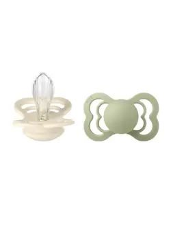 تغذیه و نگهداری کودک پستانک Pack of 2 Supreme Silicone S2 Ivory and Sage 