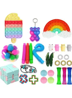 گجت، فیجت و سرگرمی پاپ ایت Push Pop Bubble Sensory Fidget Toys Set 