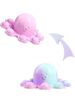 گجت، فیجت و سرگرمی اسپینر Silicone Double-Sided Flip Octopus Stress Relief Fidget Toy 