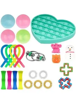 گجت، فیجت و سرگرمی اسپینر 24-Piece Push Pop Fidget Toy Set 