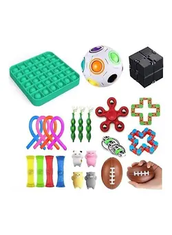 گجت، فیجت و سرگرمی اسپینر 24-Piece Push Pop Fidget Toy Set 