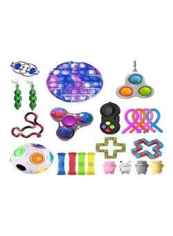 گجت، فیجت و سرگرمی اسپینر 23-Piece Push Pop Fidget Toy Set 
