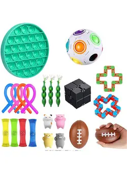 گجت، فیجت و سرگرمی اسپینر 22-Piece Push Pop Fidget Toy Set 