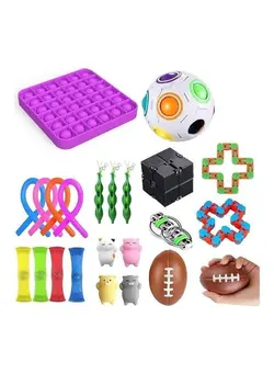 گجت، فیجت و سرگرمی اسپینر 23-Piece Push Pop Fidget Toy Set 