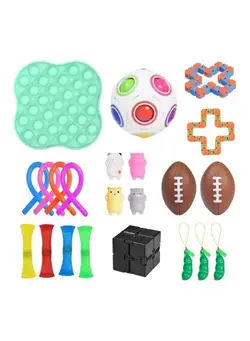 گجت، فیجت و سرگرمی اسپینر 22-Piece Push Pop Fidget Toy Set 