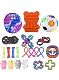 گجت، فیجت و سرگرمی پاپ ایت Push Bubble Sensory Fidget Toy Set 