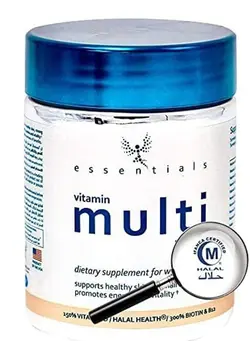 ویتامین و ساپلیمنت مکمل‌های مخصوص بانوان Blue Angel Farm Halal Women Smart Multi Vitamin & Mineral High in Vitamins, B12 Biotin Glutathione Probiotics CoQ10 Inositol Hyaluronic Bamboo Extract Daily Multivitamin Tablet (60 Tabs)