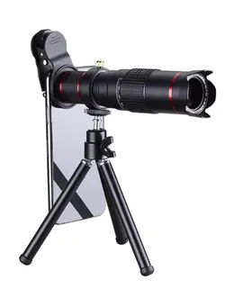 دوربین فیلم‌برداری و عکاسی تلسکوپ و میکروسکوپ Telescope Lens For Mobile Phone With Mini Tripod Black 
