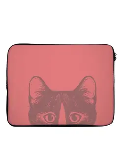 کیف، کوله‌پشتی و چتر کیف و کوله لپ تاپ Cat Pets Lovers Gift Printed Sleeve For 13-Inch Laptop Pink/Black 