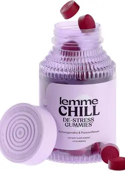 ویتامین و ساپلیمنت مکمل‌های گوارشی Chill Stress Relief Gummies With 300mg KSM-66 Ashwagandha, Lemon Balm, Passionflower And Goji - 60 Count