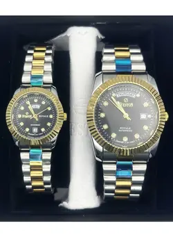 زنانه ساعت Sveston Couple Set Two Tone Band Quartz Watch SV 10057 