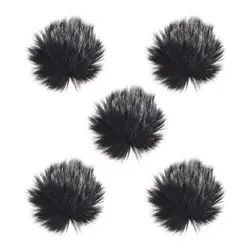 میکروفون سایر 5-Piece Furry Outdoor Microphone Windscreen Muff Set D5435-3 Black 