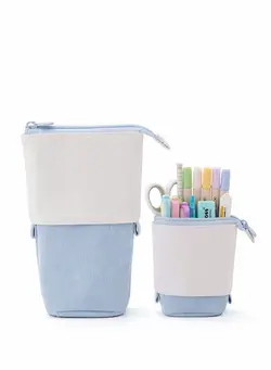 کیف، کوله‌پشتی و چتر چتر Pencil Case, Standing Stationery Bag, Telescopic Pen Pouch Holder School College office Organizer with Zipper for Girls Boys Adults 