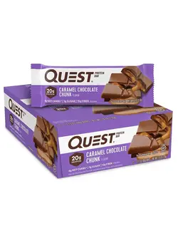 مکمل‌های ورزشی تنقلات و نوشیدنی‌های ورزشی Quest Nutrition , Caramel Chocolate Chunk, 12 Count