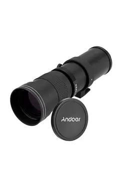 لنز و لوازم جانبی سایر Telephoto Manual Zoom Lens With T-Mount Black/Clear
