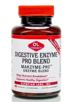 ویتامین و ساپلیمنت مکمل‌های گوارشی Digestive Makzymepro Enzymes 60 Capsules Breaks Down Proteins Carbs Fats Oil & Milk 60 Servings
